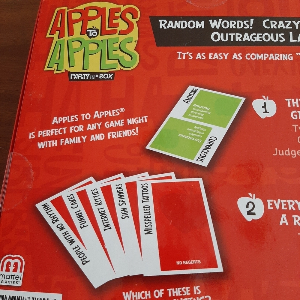 Mattel Apples to Apples Party Game - Vibrant Red and Green - Picture 5 of 7